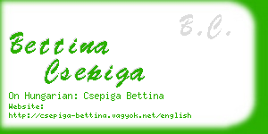 bettina csepiga business card